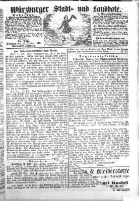 Würzburger Stadt- und Landbote Samstag 14. Oktober 1865