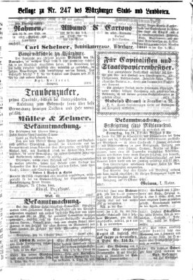 Würzburger Stadt- und Landbote Dienstag 17. Oktober 1865