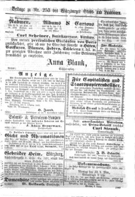 Würzburger Stadt- und Landbote Dienstag 24. Oktober 1865