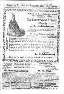 Würzburger Stadt- und Landbote Mittwoch 8. November 1865
