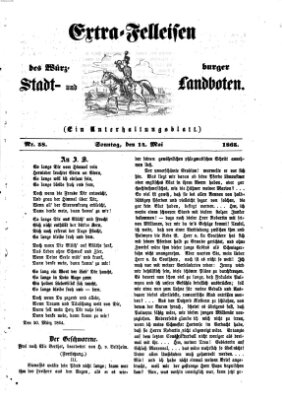 Extra-Felleisen (Würzburger Stadt- und Landbote) Sonntag 14. Mai 1865
