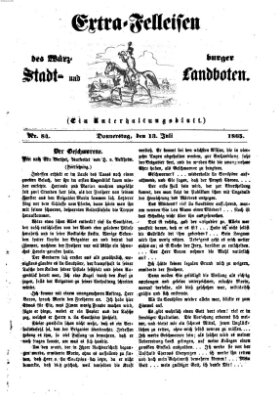 Extra-Felleisen (Würzburger Stadt- und Landbote) Donnerstag 13. Juli 1865