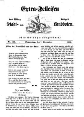 Extra-Felleisen (Würzburger Stadt- und Landbote) Donnerstag 7. September 1865