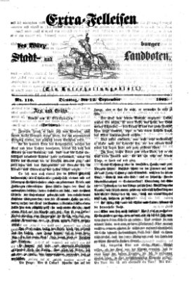 Extra-Felleisen (Würzburger Stadt- und Landbote) Dienstag 12. September 1865