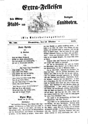 Extra-Felleisen (Würzburger Stadt- und Landbote) Donnerstag 19. Oktober 1865