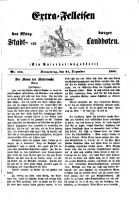 Extra-Felleisen (Würzburger Stadt- und Landbote) Donnerstag 21. Dezember 1865