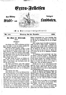 Extra-Felleisen (Würzburger Stadt- und Landbote) Dienstag 26. Dezember 1865