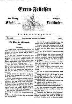 Extra-Felleisen (Würzburger Stadt- und Landbote) Donnerstag 28. Dezember 1865