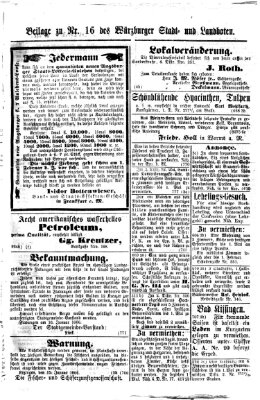 Würzburger Stadt- und Landbote Donnerstag 18. Januar 1866