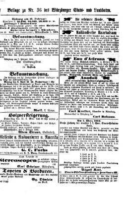 Würzburger Stadt- und Landbote Samstag 10. Februar 1866