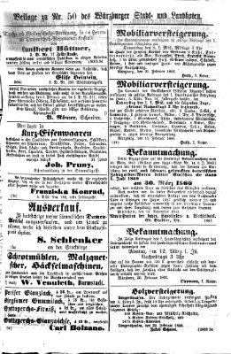 Würzburger Stadt- und Landbote Dienstag 27. Februar 1866