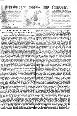 Würzburger Stadt- und Landbote Donnerstag 5. April 1866