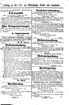 Würzburger Stadt- und Landbote Samstag 2. Juni 1866