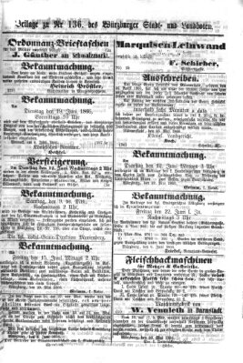 Würzburger Stadt- und Landbote Freitag 8. Juni 1866