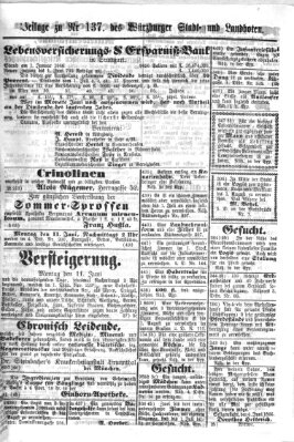 Würzburger Stadt- und Landbote Samstag 9. Juni 1866