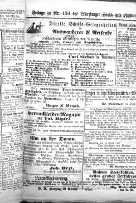 Würzburger Stadt- und Landbote Mittwoch 15. August 1866