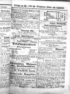 Würzburger Stadt- und Landbote Dienstag 21. August 1866