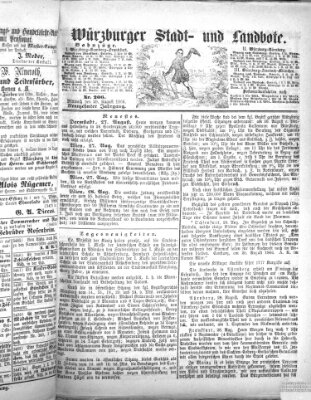 Würzburger Stadt- und Landbote Mittwoch 29. August 1866