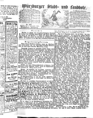 Würzburger Stadt- und Landbote Dienstag 4. September 1866