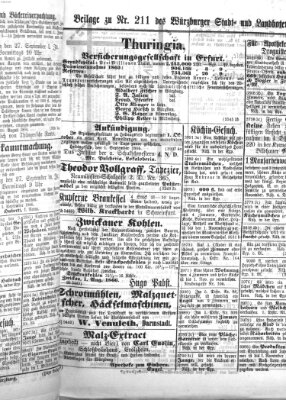 Würzburger Stadt- und Landbote Dienstag 4. September 1866