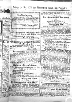 Würzburger Stadt- und Landbote Samstag 15. September 1866