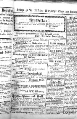 Würzburger Stadt- und Landbote Samstag 22. September 1866