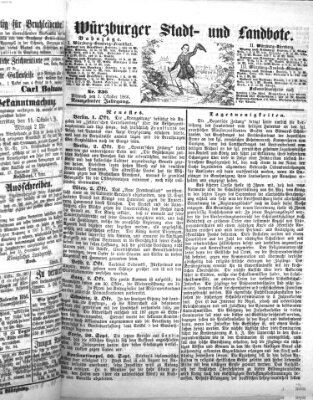 Würzburger Stadt- und Landbote Mittwoch 3. Oktober 1866