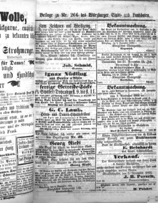 Würzburger Stadt- und Landbote Mittwoch 7. November 1866