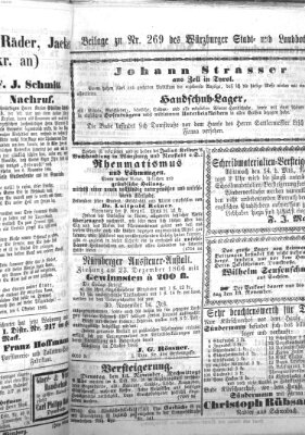 Würzburger Stadt- und Landbote Freitag 9. November 1866