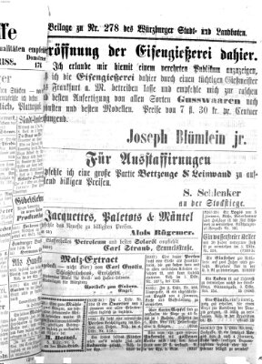 Würzburger Stadt- und Landbote Mittwoch 21. November 1866