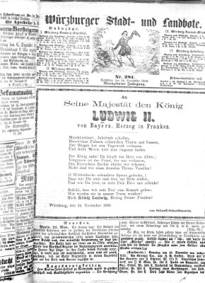 Würzburger Stadt- und Landbote Samstag 24. November 1866