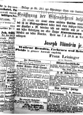 Würzburger Stadt- und Landbote Samstag 24. November 1866