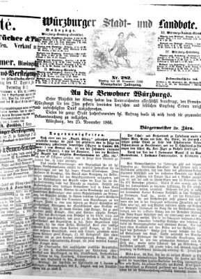 Würzburger Stadt- und Landbote Montag 26. November 1866