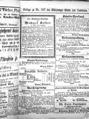 Würzburger Stadt- und Landbote Samstag 1. Dezember 1866