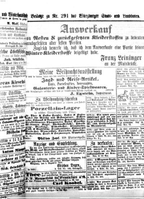 Würzburger Stadt- und Landbote Donnerstag 6. Dezember 1866