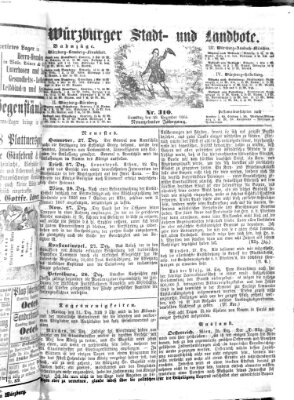 Würzburger Stadt- und Landbote Samstag 29. Dezember 1866