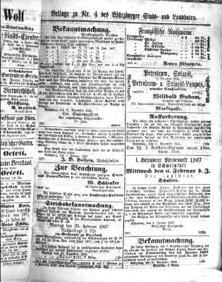 Würzburger Stadt- und Landbote Freitag 4. Januar 1867