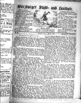 Würzburger Stadt- und Landbote Samstag 5. Januar 1867