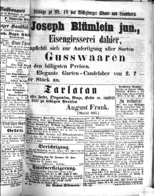 Würzburger Stadt- und Landbote Freitag 11. Januar 1867