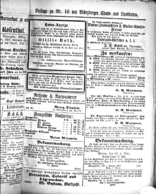 Würzburger Stadt- und Landbote Freitag 18. Januar 1867