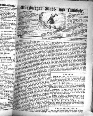 Würzburger Stadt- und Landbote Samstag 19. Januar 1867