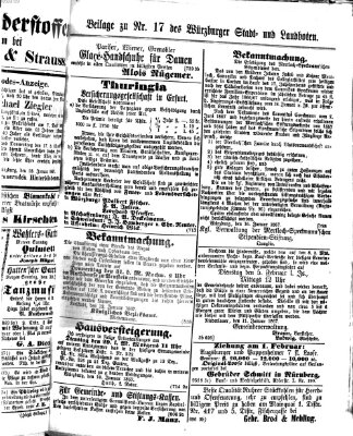 Würzburger Stadt- und Landbote Samstag 19. Januar 1867