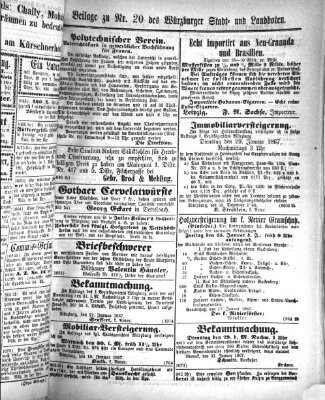 Würzburger Stadt- und Landbote Mittwoch 23. Januar 1867