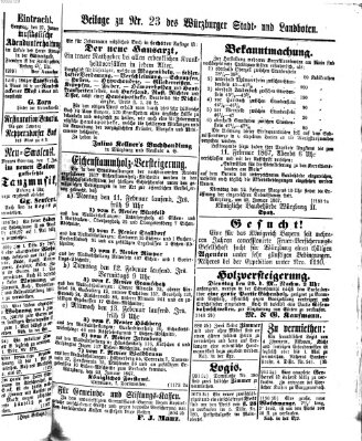 Würzburger Stadt- und Landbote Samstag 26. Januar 1867