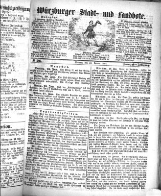 Würzburger Stadt- und Landbote Mittwoch 30. Januar 1867