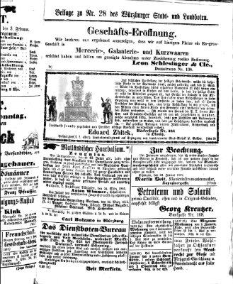 Würzburger Stadt- und Landbote Freitag 1. Februar 1867