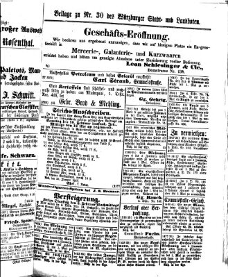 Würzburger Stadt- und Landbote Montag 4. Februar 1867