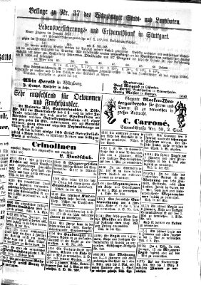 Würzburger Stadt- und Landbote Dienstag 12. Februar 1867