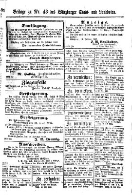 Würzburger Stadt- und Landbote Dienstag 19. Februar 1867