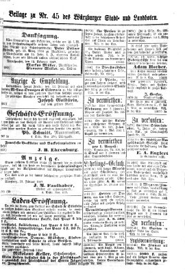 Würzburger Stadt- und Landbote Donnerstag 21. Februar 1867